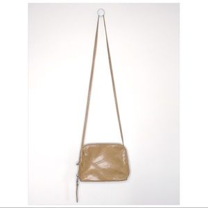 HOBO Tan Leather Small Stitched Crossbody Bag